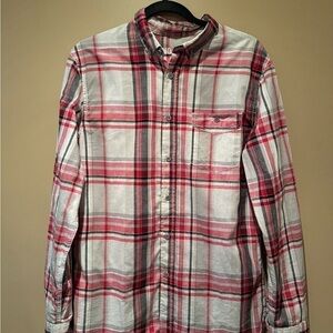 Mossimo Red and Gray Plaid Shirt